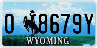 WY license plate 08679Y