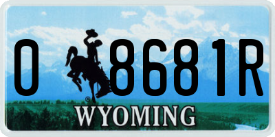 WY license plate 08681R