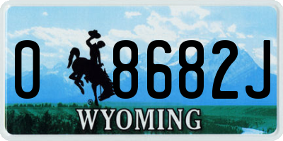 WY license plate 08682J