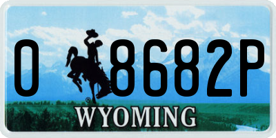 WY license plate 08682P