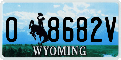 WY license plate 08682V
