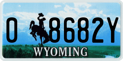WY license plate 08682Y