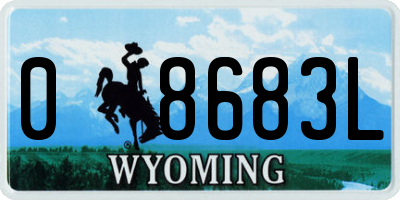 WY license plate 08683L
