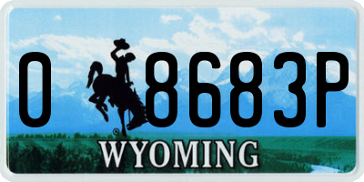 WY license plate 08683P