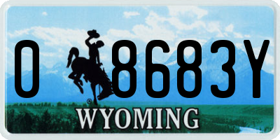 WY license plate 08683Y