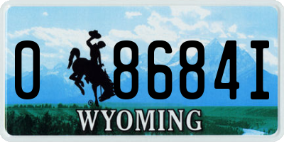 WY license plate 08684I