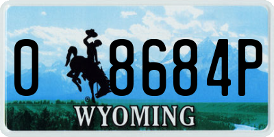 WY license plate 08684P