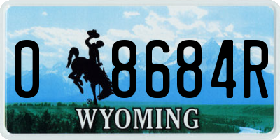 WY license plate 08684R
