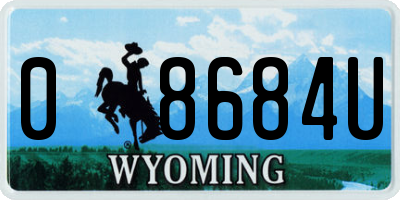 WY license plate 08684U