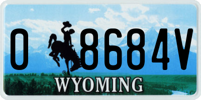 WY license plate 08684V