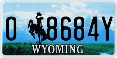 WY license plate 08684Y