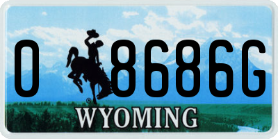 WY license plate 08686G