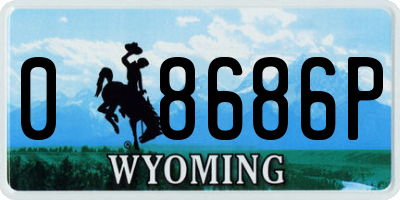WY license plate 08686P
