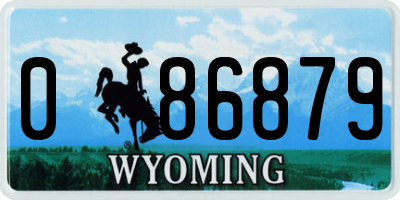 WY license plate 086879