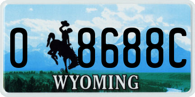 WY license plate 08688C
