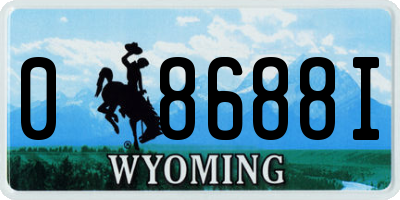 WY license plate 08688I