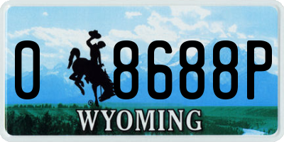 WY license plate 08688P