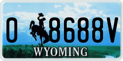 WY license plate 08688V