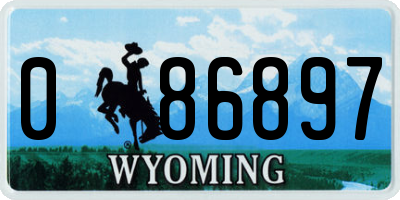 WY license plate 086897