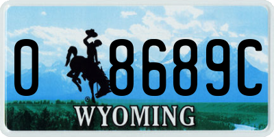 WY license plate 08689C