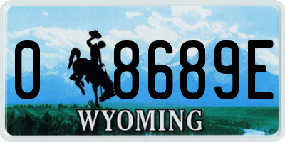 WY license plate 08689E
