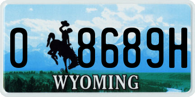 WY license plate 08689H