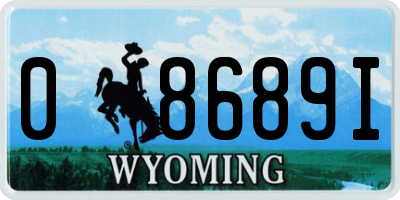 WY license plate 08689I