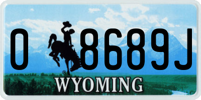 WY license plate 08689J