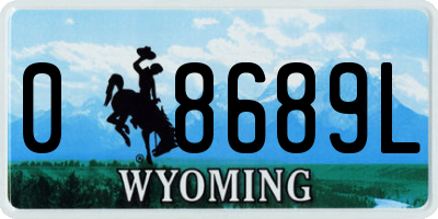 WY license plate 08689L
