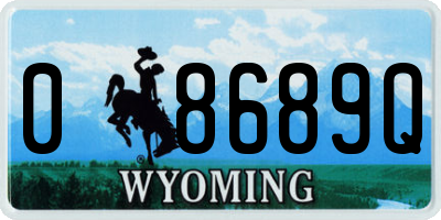 WY license plate 08689Q
