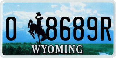 WY license plate 08689R
