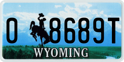WY license plate 08689T