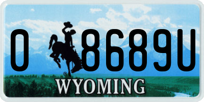 WY license plate 08689U