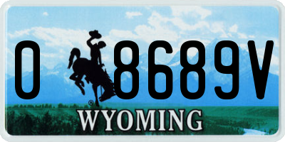 WY license plate 08689V