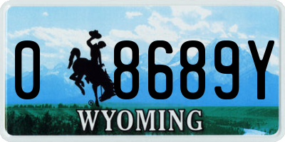 WY license plate 08689Y