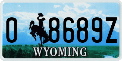 WY license plate 08689Z
