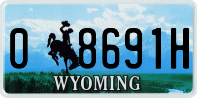 WY license plate 08691H