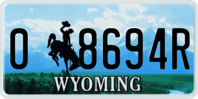 WY license plate 08694R