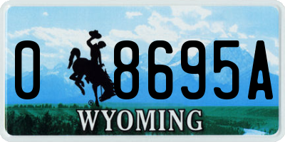 WY license plate 08695A