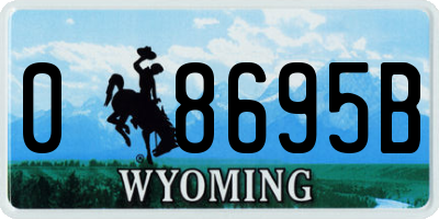 WY license plate 08695B