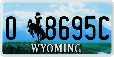 WY license plate 08695C