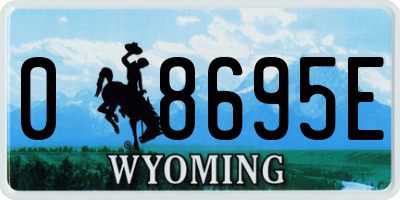 WY license plate 08695E
