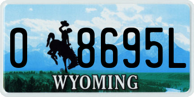WY license plate 08695L