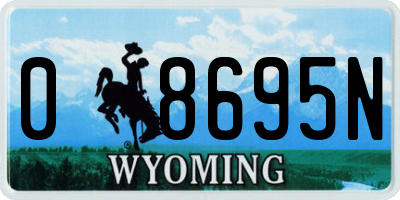 WY license plate 08695N