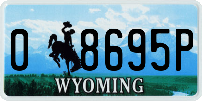 WY license plate 08695P