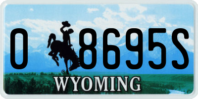 WY license plate 08695S