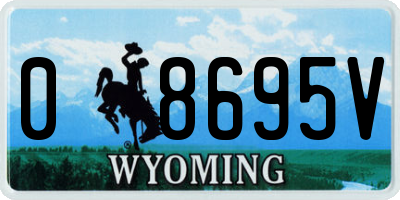 WY license plate 08695V
