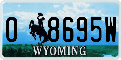 WY license plate 08695W