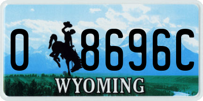 WY license plate 08696C