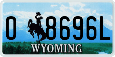 WY license plate 08696L
